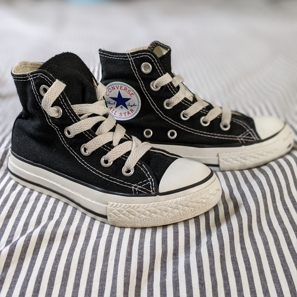 Converse AllStars Black Hi-top Kids Sneakers
